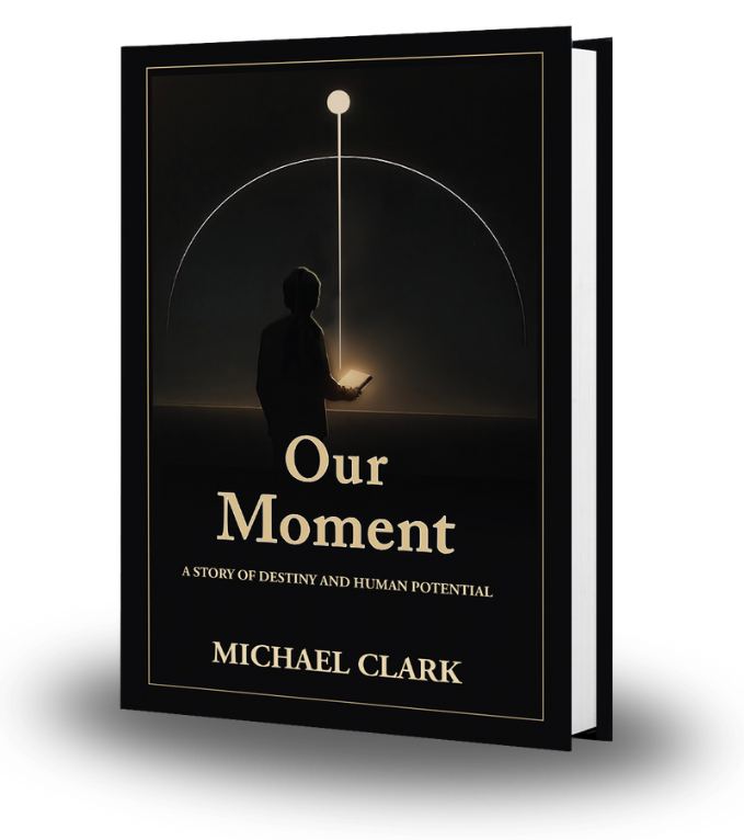 Rendering of book Our Moment, by Michael Clark